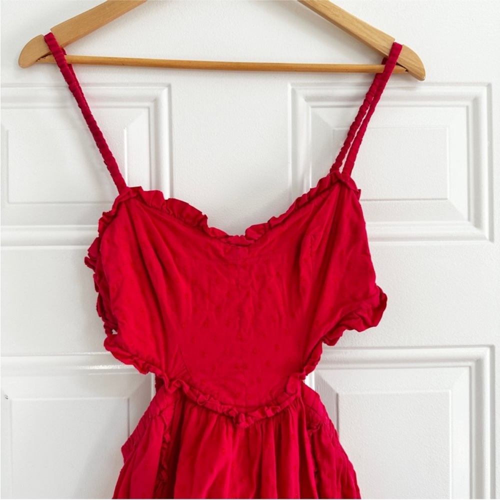 FARM Rio Scarlet Ruffled Backless Midi Dress - Picture 12 of 16